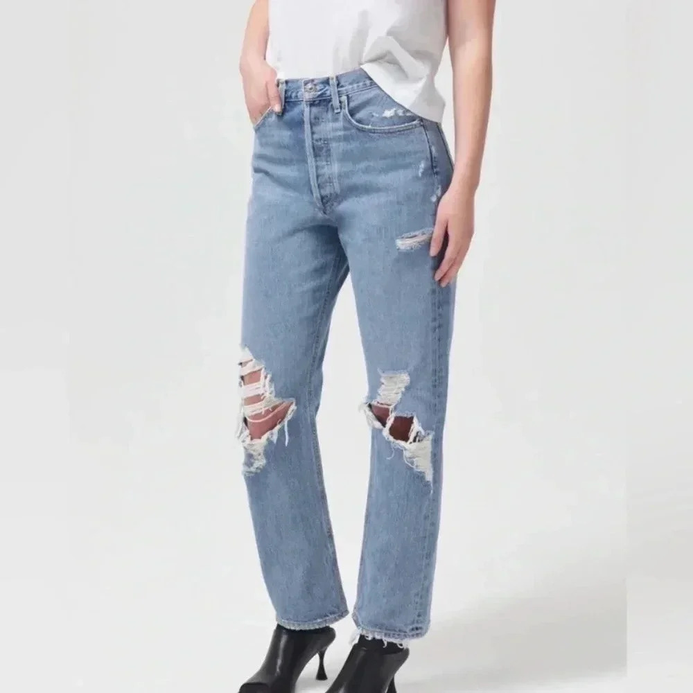 Agolde 90s mid rise straight leg  denim jeans